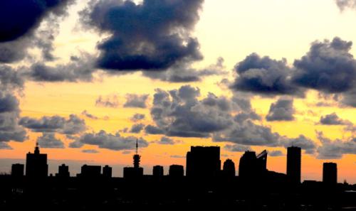 Skyline Of The Hague At Sunset